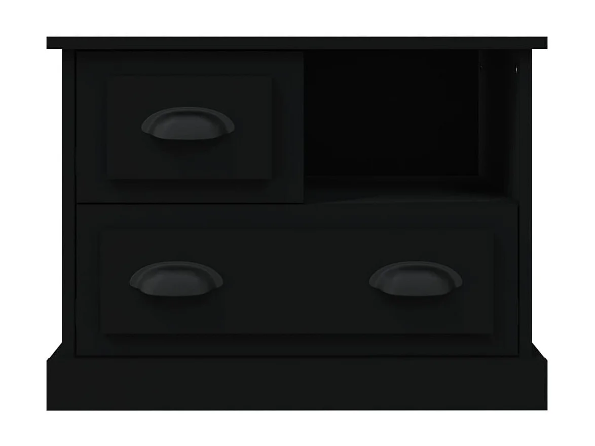 Telindra  Table de chevet noir 60x39x45 cm