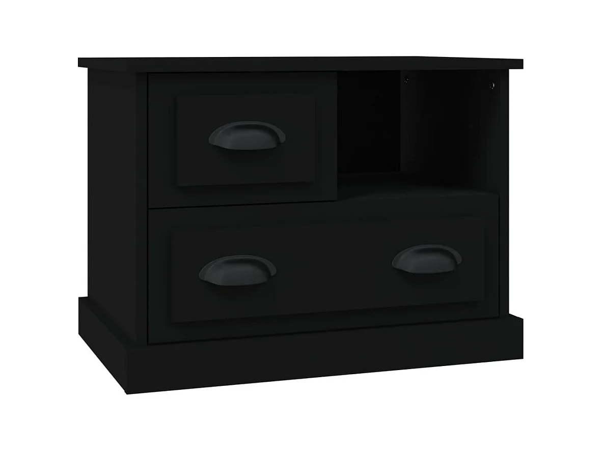 Telindra  Comodino Nero 60x39x45 cm