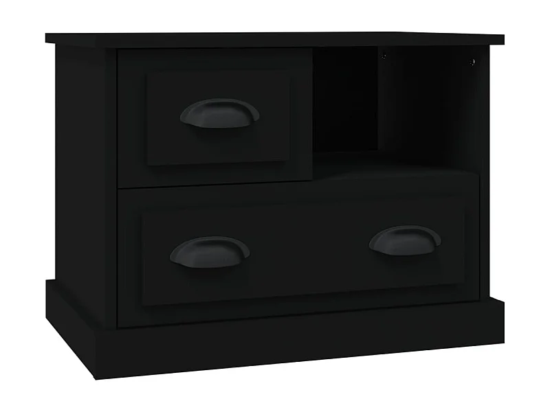 Telindra  Table de chevet noir 60x39x45 cm