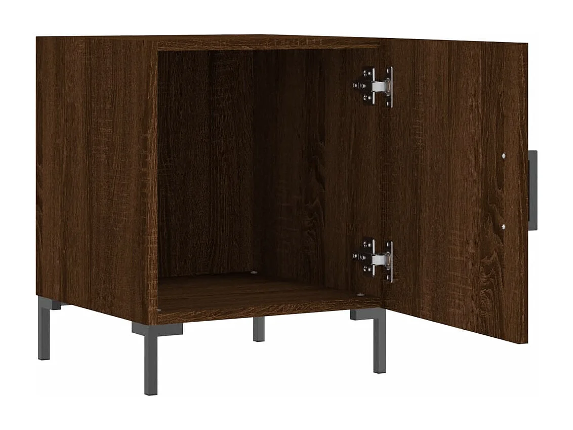 Emarente  Nachtkastjes 2 st 40x40x50 cm bewerkt hout bruin eikenkleur