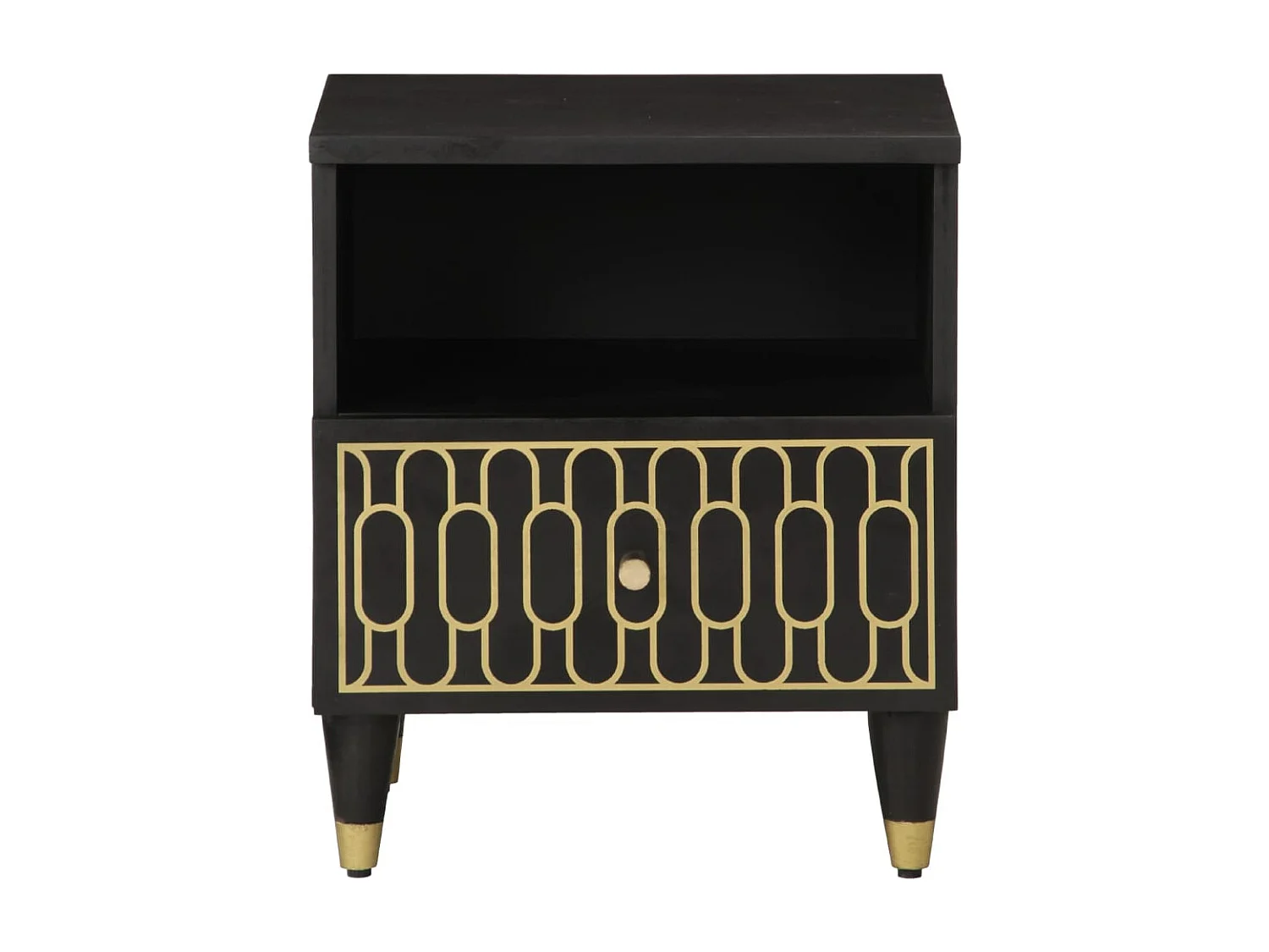 Ingebrigt  Mesita de noche de madera maciza de mango 40x33x46 cm