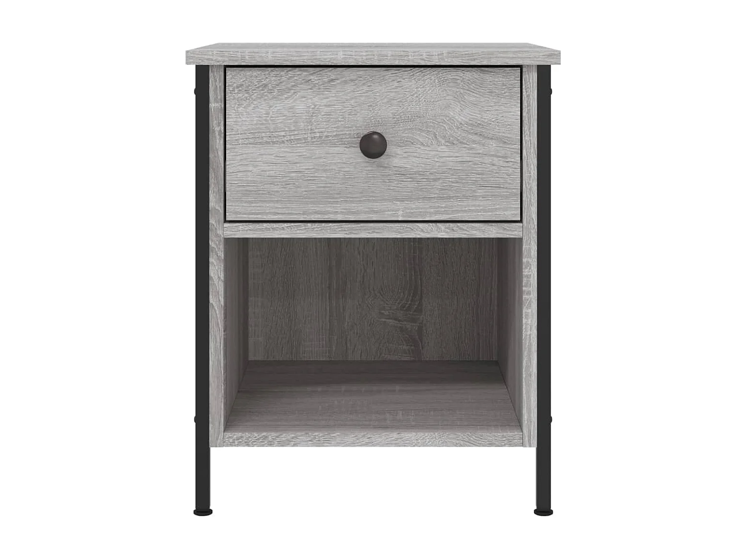 Tobia  Nachtkastjes 2 st 40x42x50 cm bewerkt hout grijs sonoma eiken