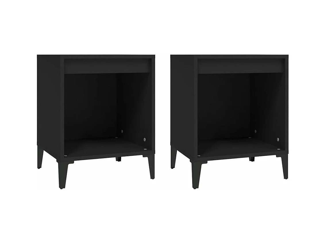 Hartford  Tables de chevet 2 pcs Noir 40x35x50 cm