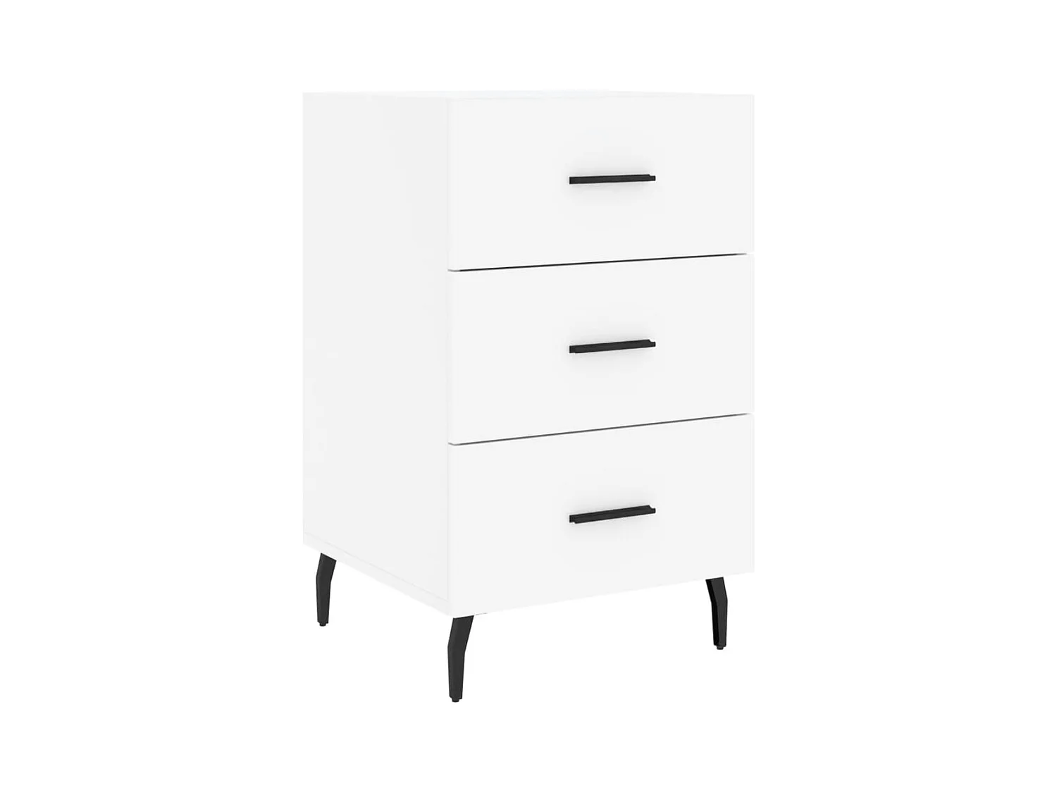 Hansa  Table de chevet blanc 40x40x66 cm bois d'ingénierie