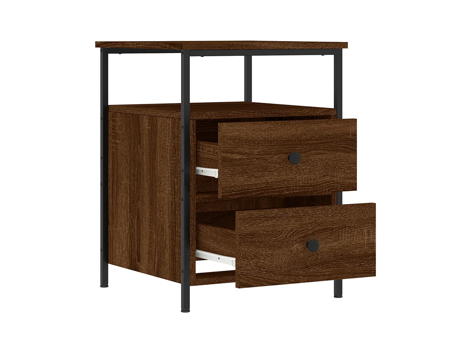 Janora  Tables de chevet 2 pcs chêne marron 44x45x60 cm bois ingénierie