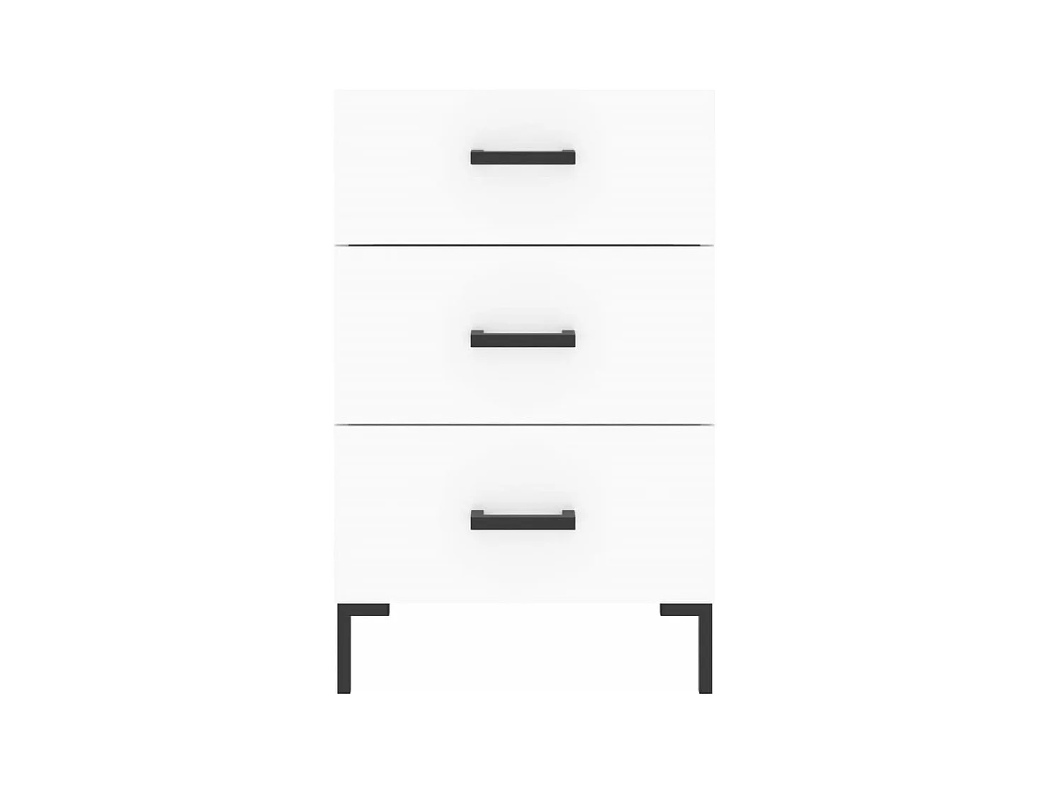 Mireya  Table de chevet blanc 40x40x66 cm bois d'ingénierie