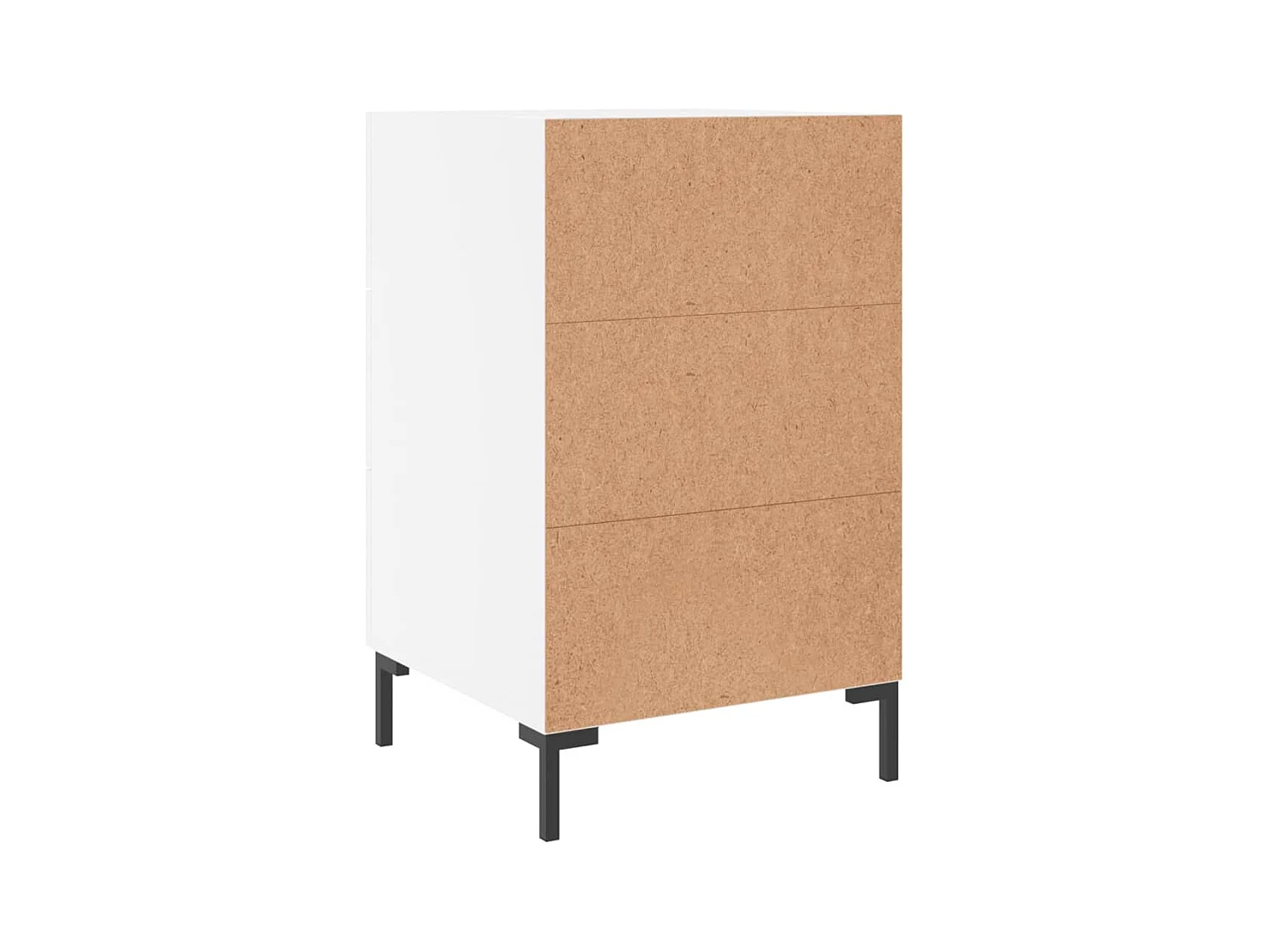 Mireya  Table de chevet blanc 40x40x66 cm bois d'ingénierie