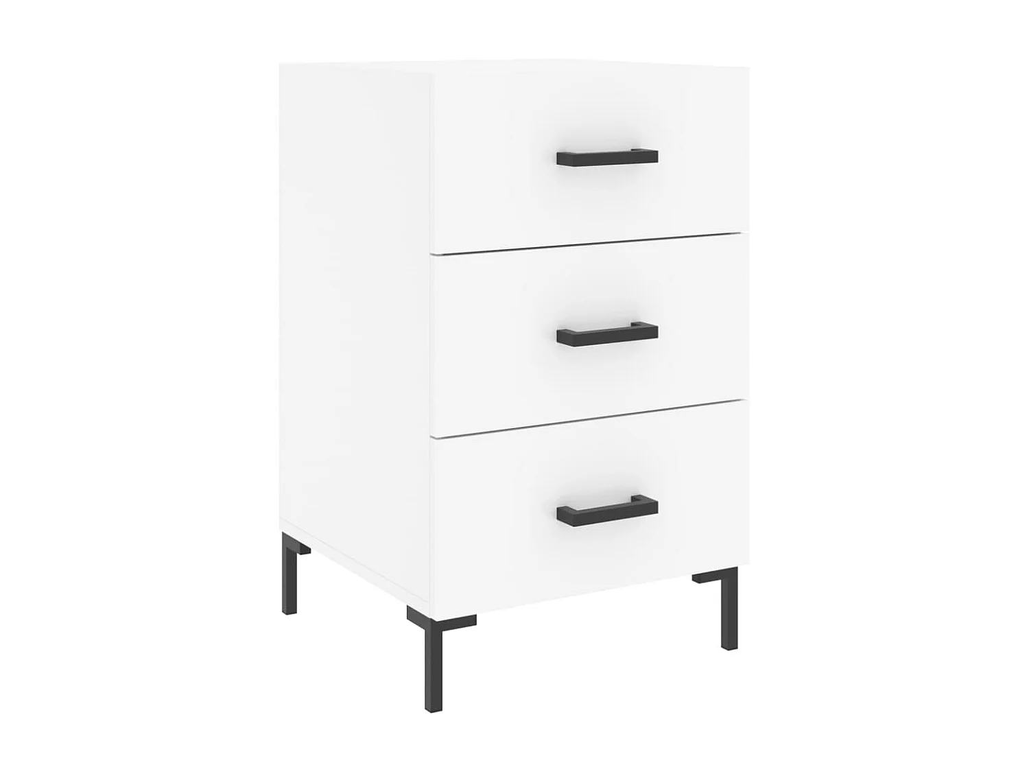 Mireya  Table de chevet blanc 40x40x66 cm bois d'ingénierie