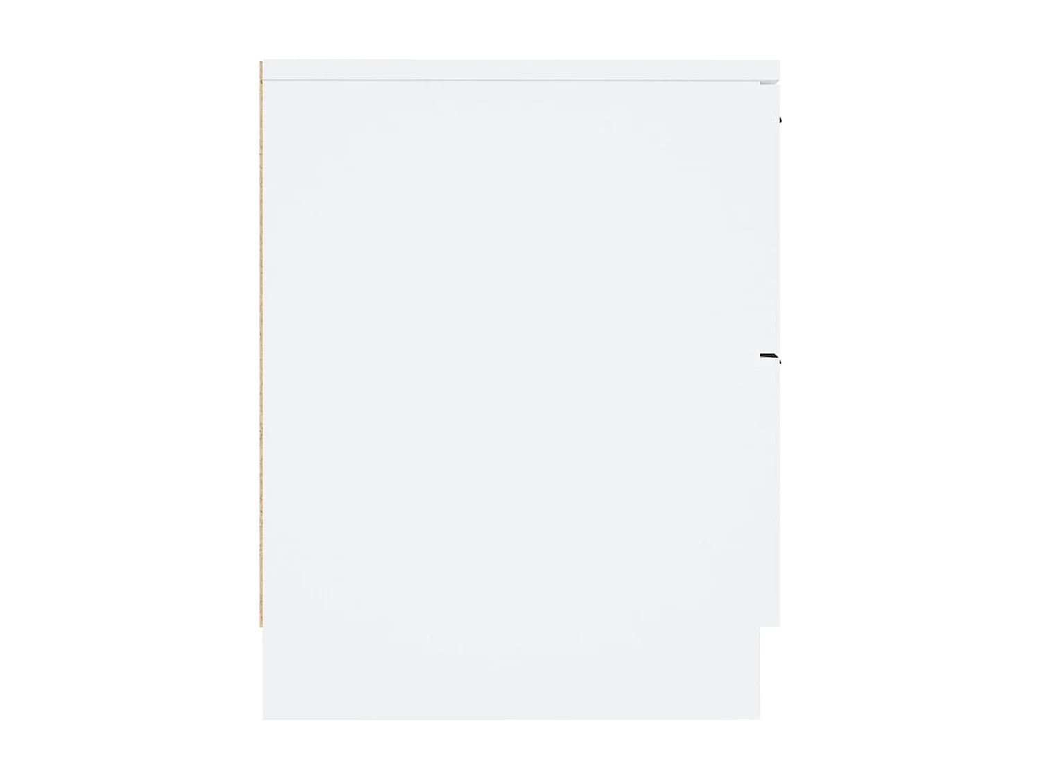 Invel  Tables de chevet 2 pcs Blanc Bois d'ingénierie