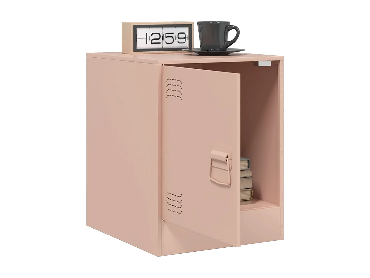 Dewy  Tables de chevet 2 pcs rose 34,5x39x44 cm acier