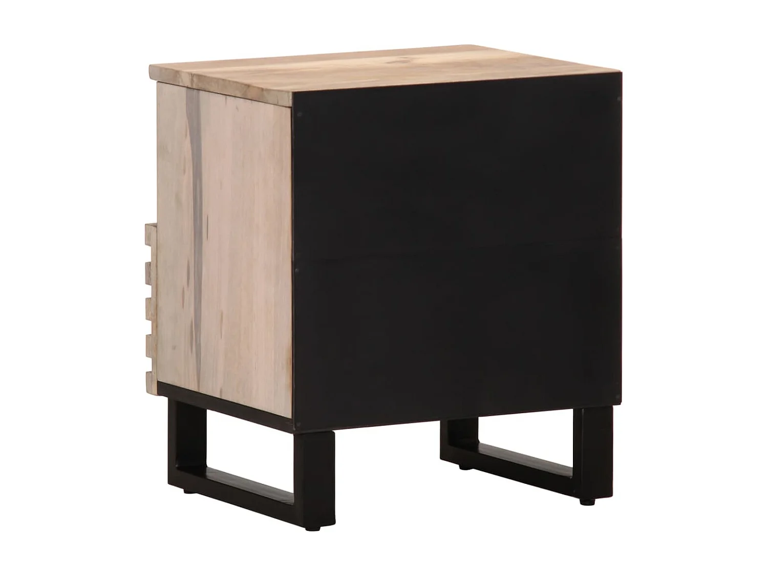 Murdin  Table de chevet 40x34x46 cm bois de manguier massif blanc