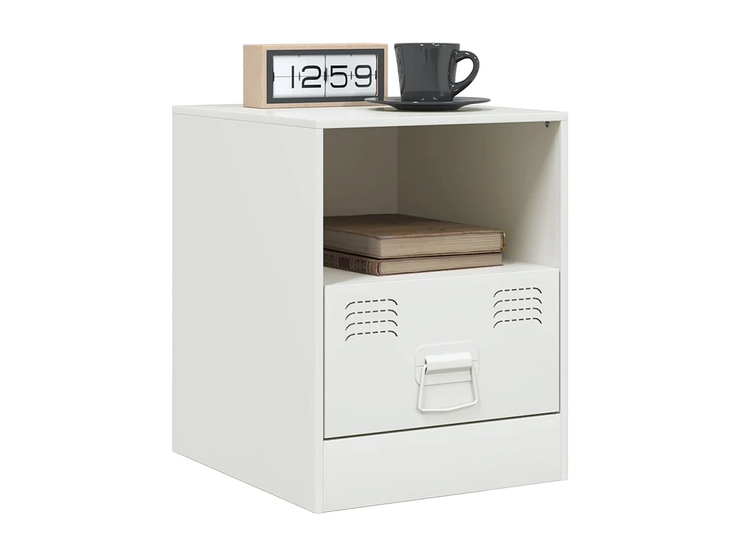 Elthor  Nachtkastjes 2 st 34,5x39x44 cm staal wit