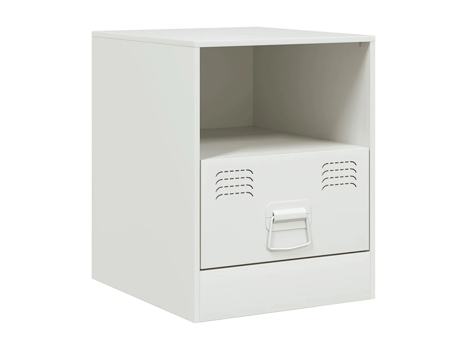 Elthor  Tables de chevet 2 pcs blanc 34,5x39x44 cm acier