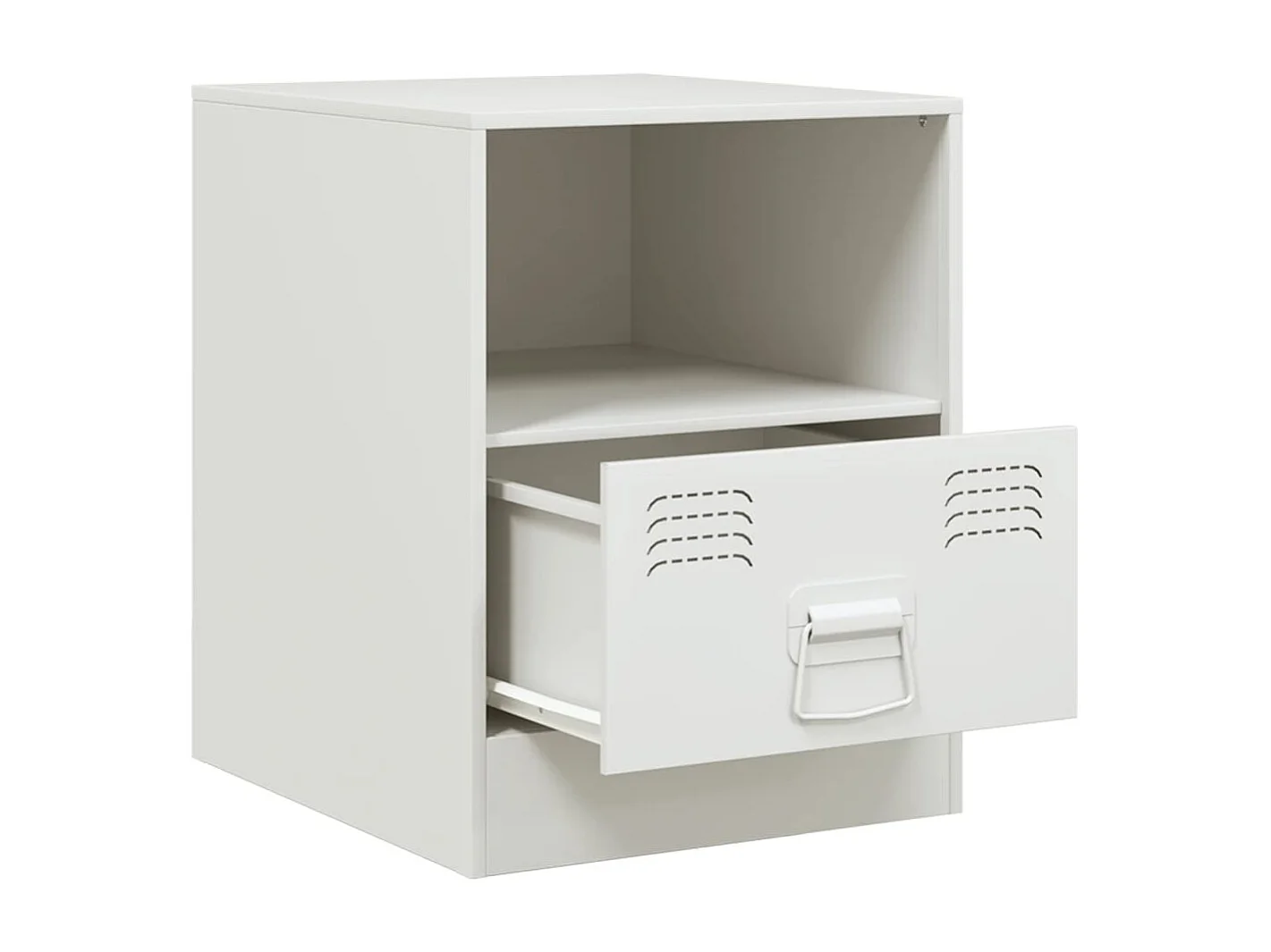 Elthor  Tables de chevet 2 pcs blanc 34,5x39x44 cm acier