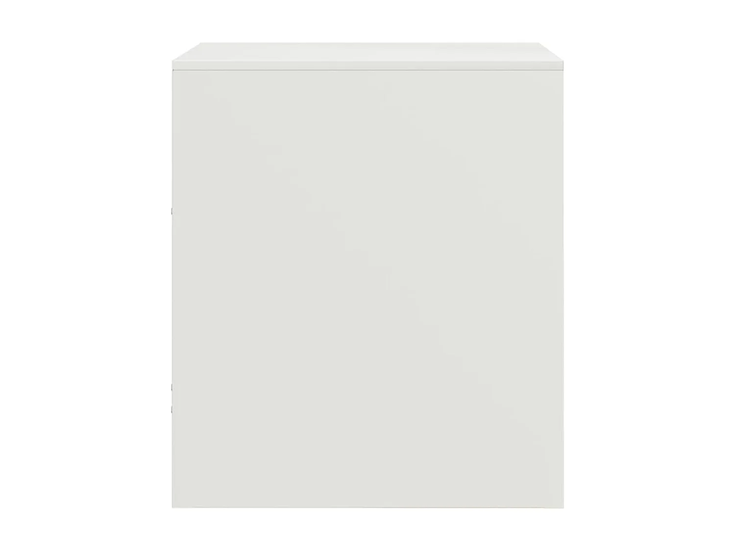 Elthor  Tables de chevet 2 pcs blanc 34,5x39x44 cm acier