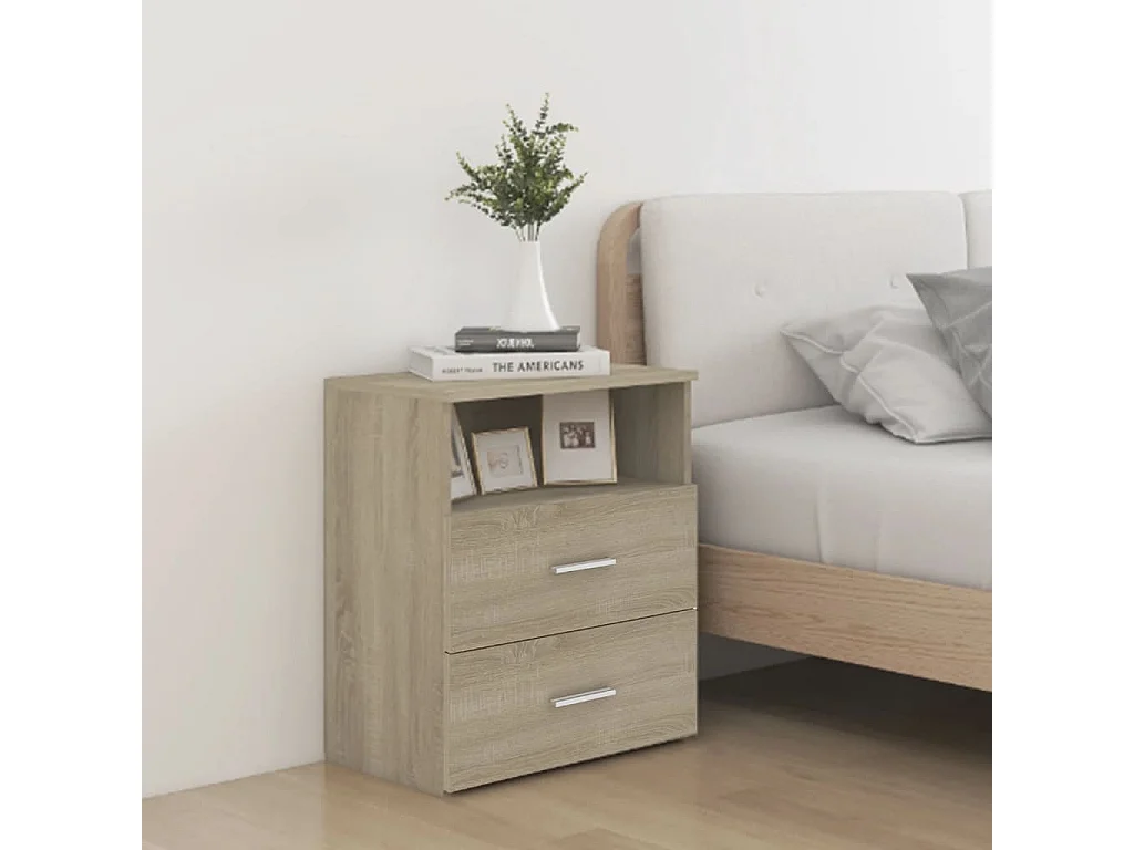 Oldenzaal  Table de chevet Chêne sonoma 50x32x60 cm