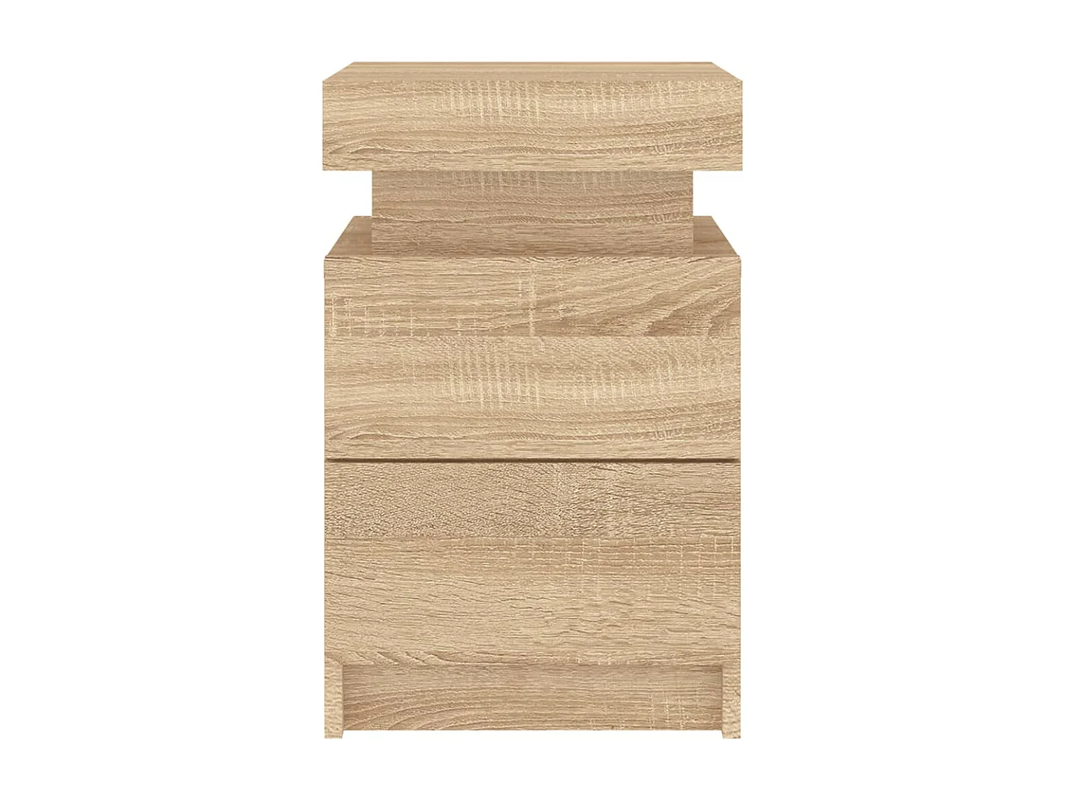 Prolenta Premium -  Mesita de noche con luces LED roble Sonoma 35x39x55 cm