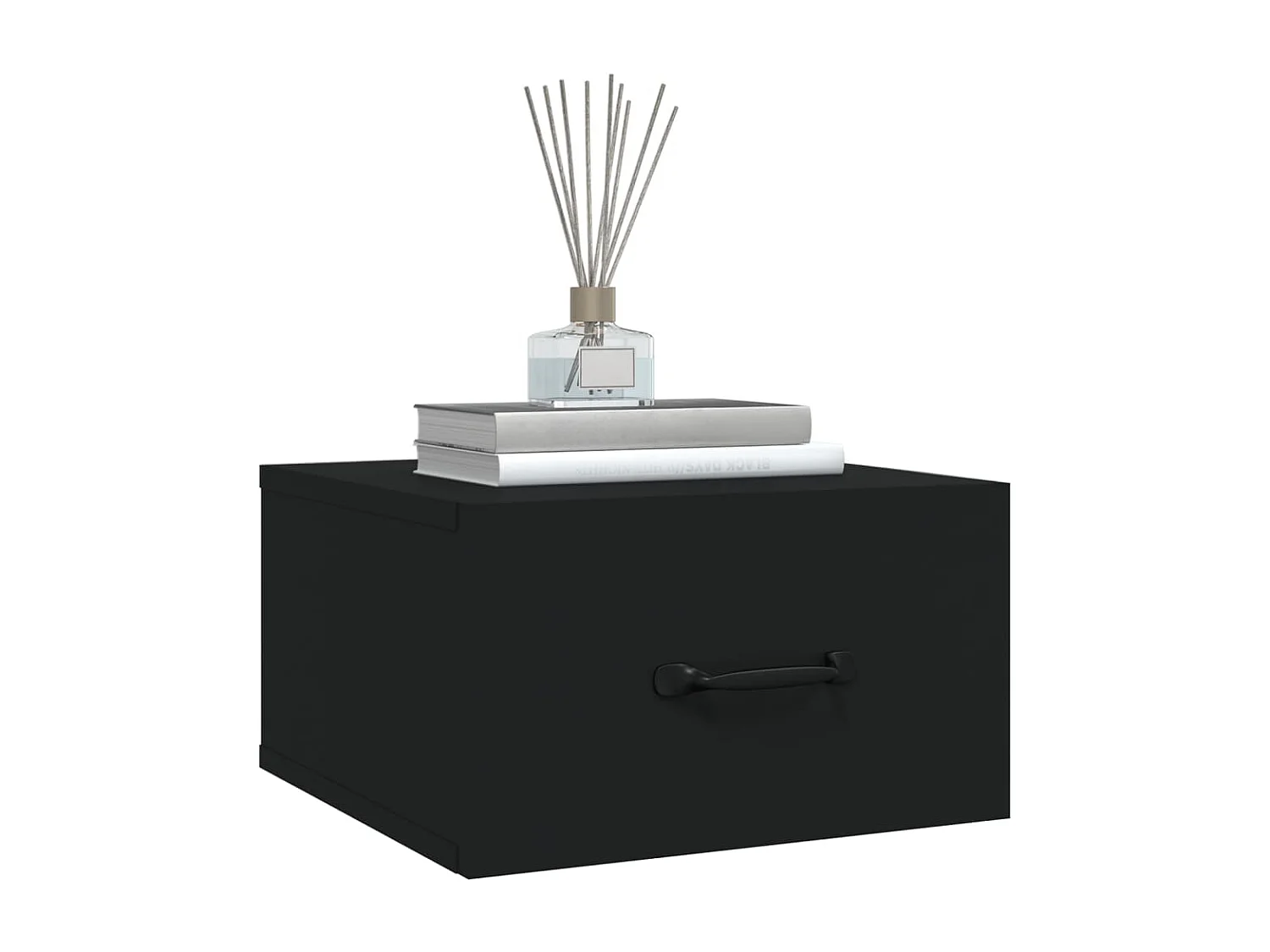 Gemma  Tables de chevet murales 2 pcs Noir 35x35x20 cm