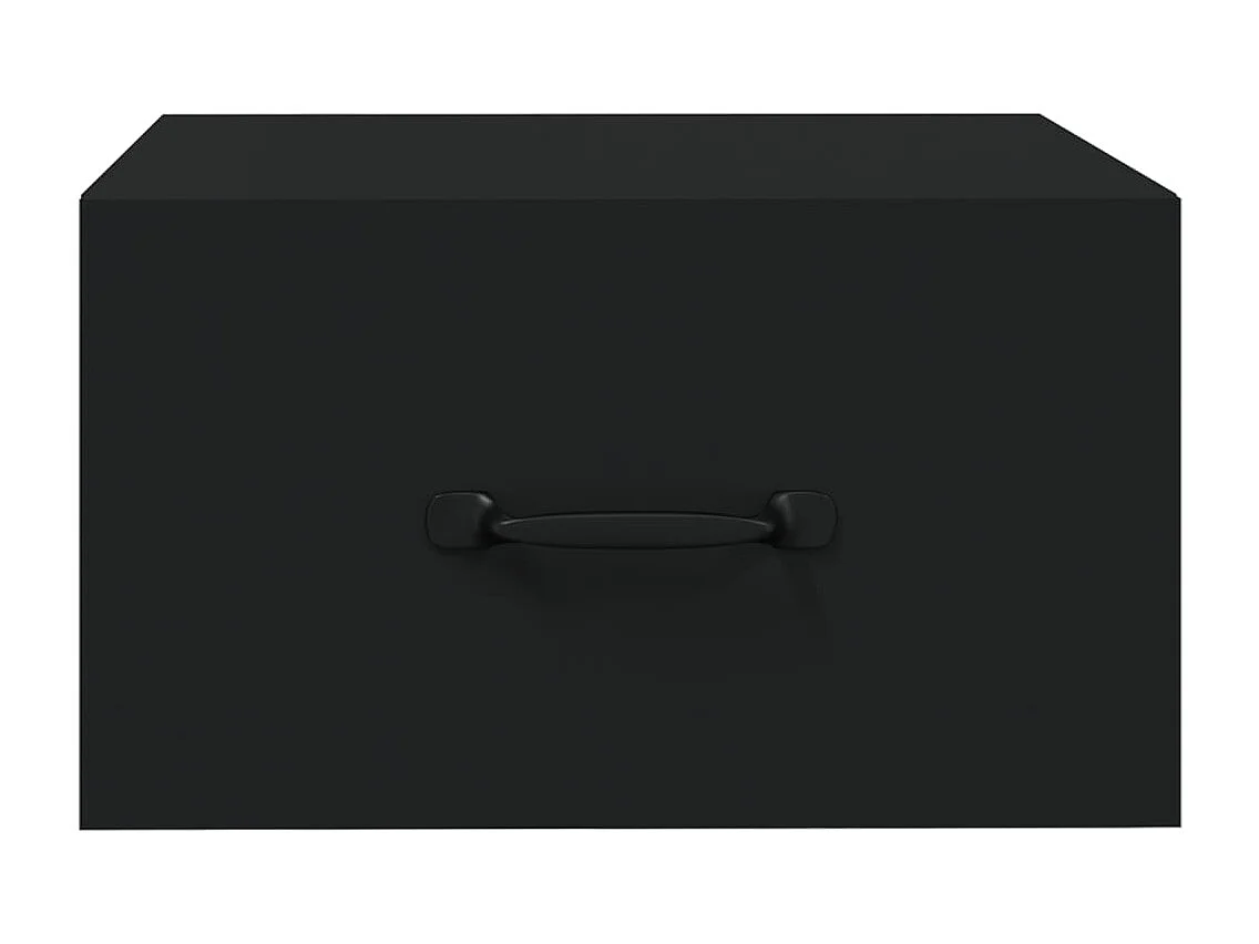 Gemma  Tables de chevet murales 2 pcs Noir 35x35x20 cm