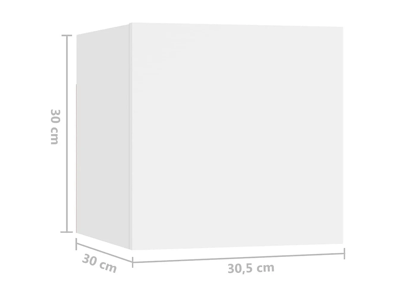 Tarpon Springs  Mesita de noche madera de ingeniería blanca 30,5x30x30 cm