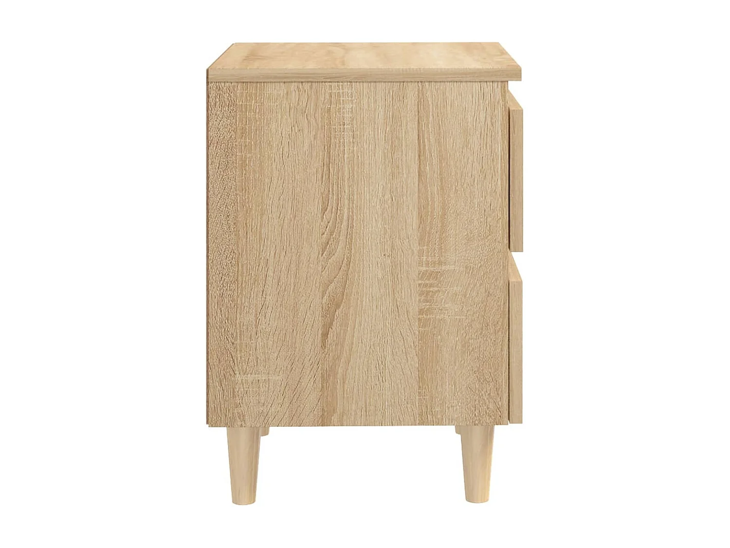 Kutztown  Nachtkastjes 2 st met houten poten 40x35x50cm sonoma eikenkleur