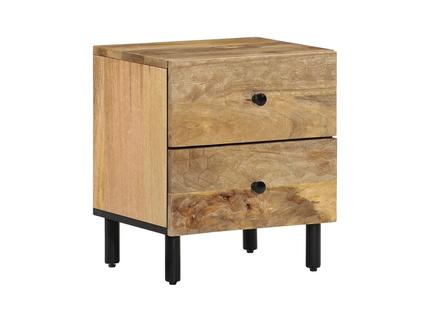 Mariëlle  Nachtkastjes 2 st 40x33x46 cm massief mangohout