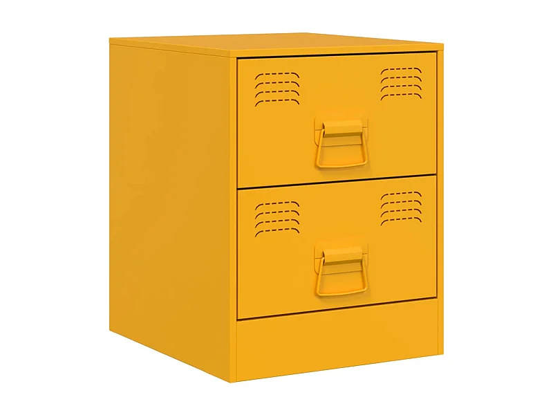 Groton  Table de chevet jaune 34,5x39x44 cm acier
