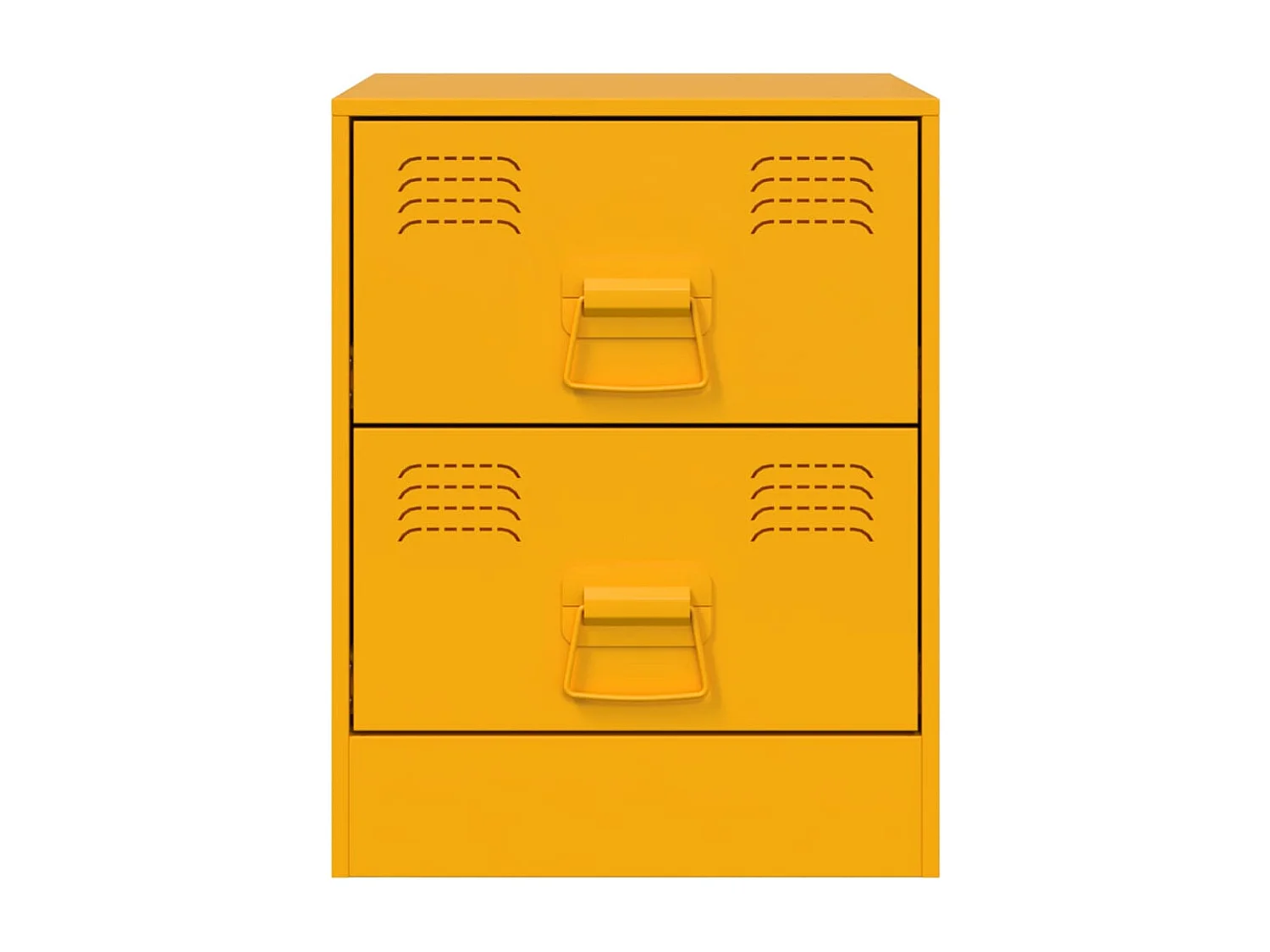 Groton  Table de chevet jaune 34,5x39x44 cm acier