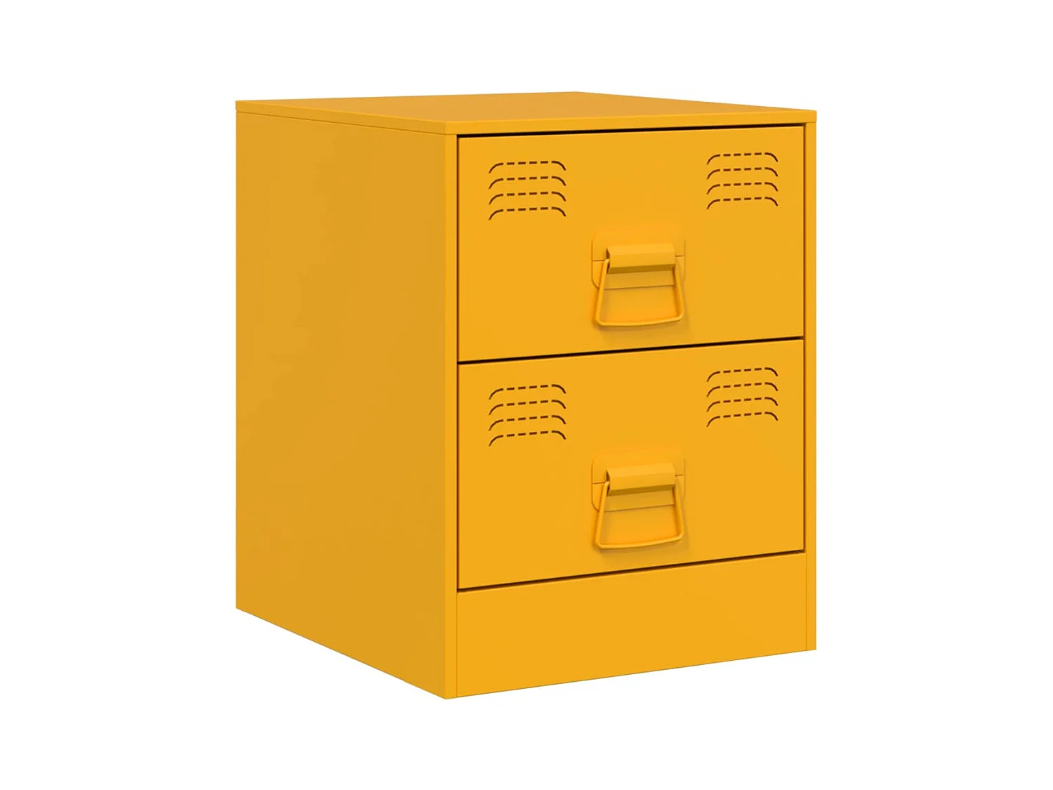 Groton  Table de chevet jaune 34,5x39x44 cm acier