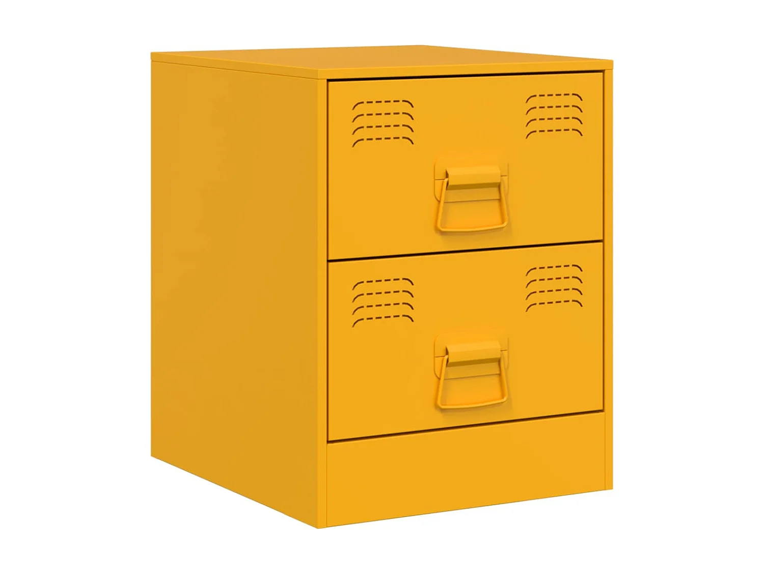 Groton  Table de chevet jaune 34,5x39x44 cm acier