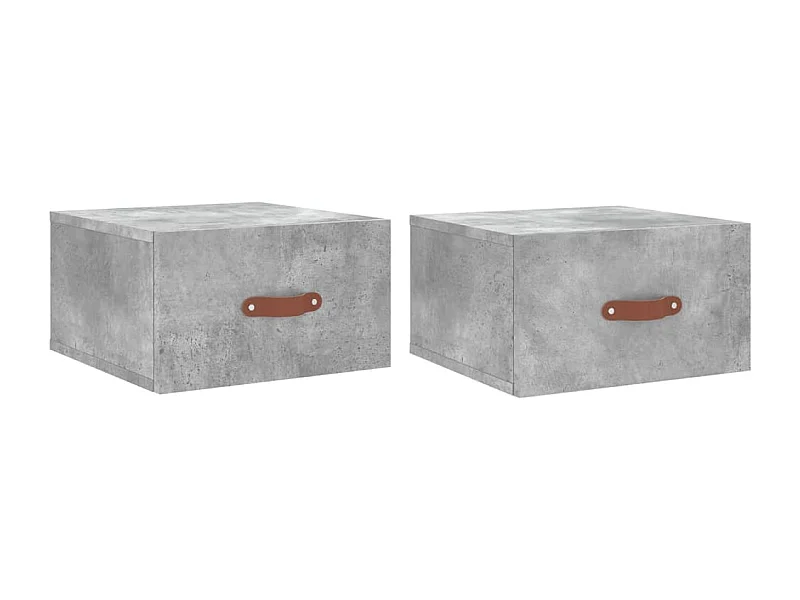 Brackettville  Tables de chevet murales 2 pcs gris béton 35x35x20 cm