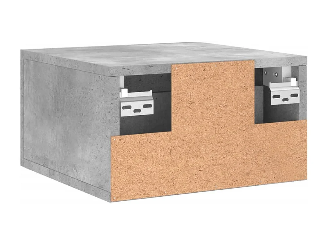 Brackettville  Nachtkastjes 2 st wandgemonteerd 35x35x20 cm betongrijs