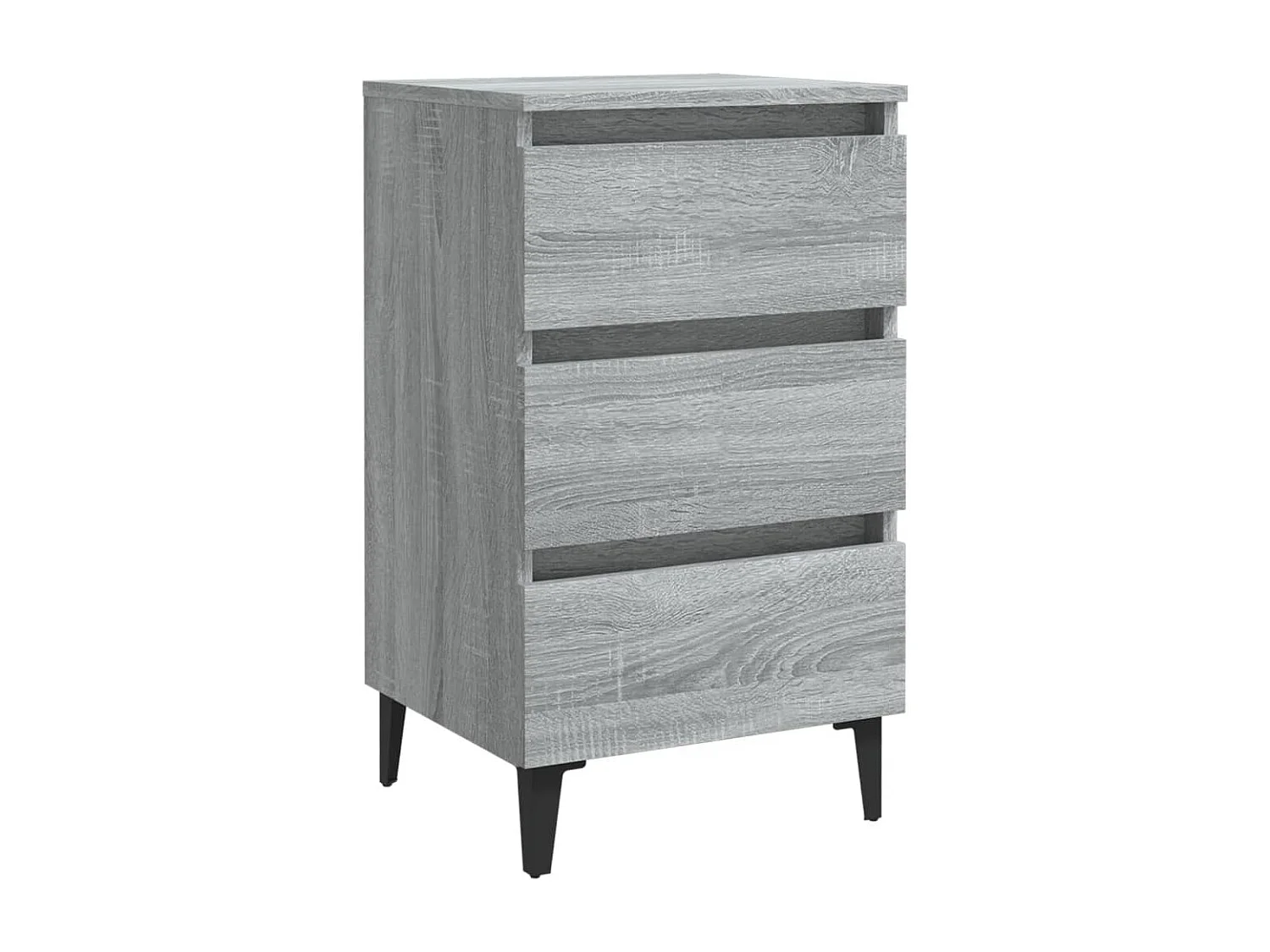 Artan  Nachtkastje met metalen poten 40x35x69 cm grijs sonoma eiken