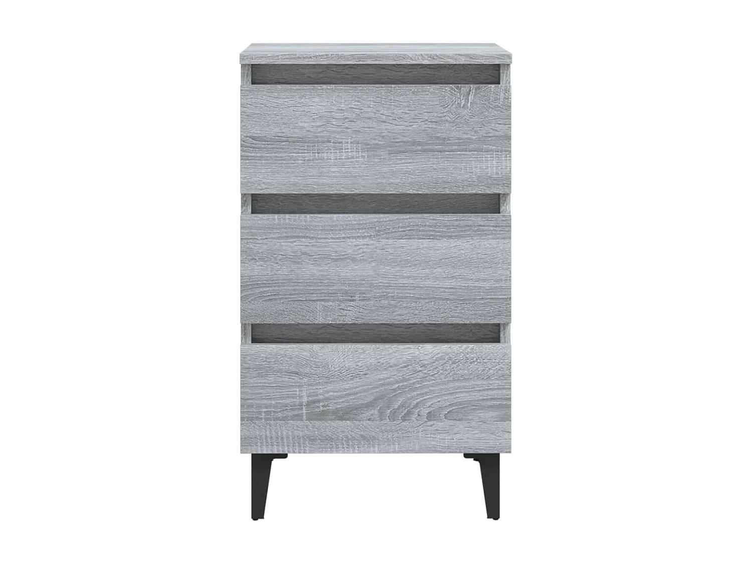 Artan  Nachtkastje met metalen poten 40x35x69 cm grijs sonoma eiken