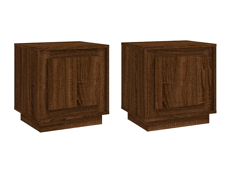 Jordy  Tables de chevet 2pcs chêne marron 44x35x45cm bois d'ingénierie