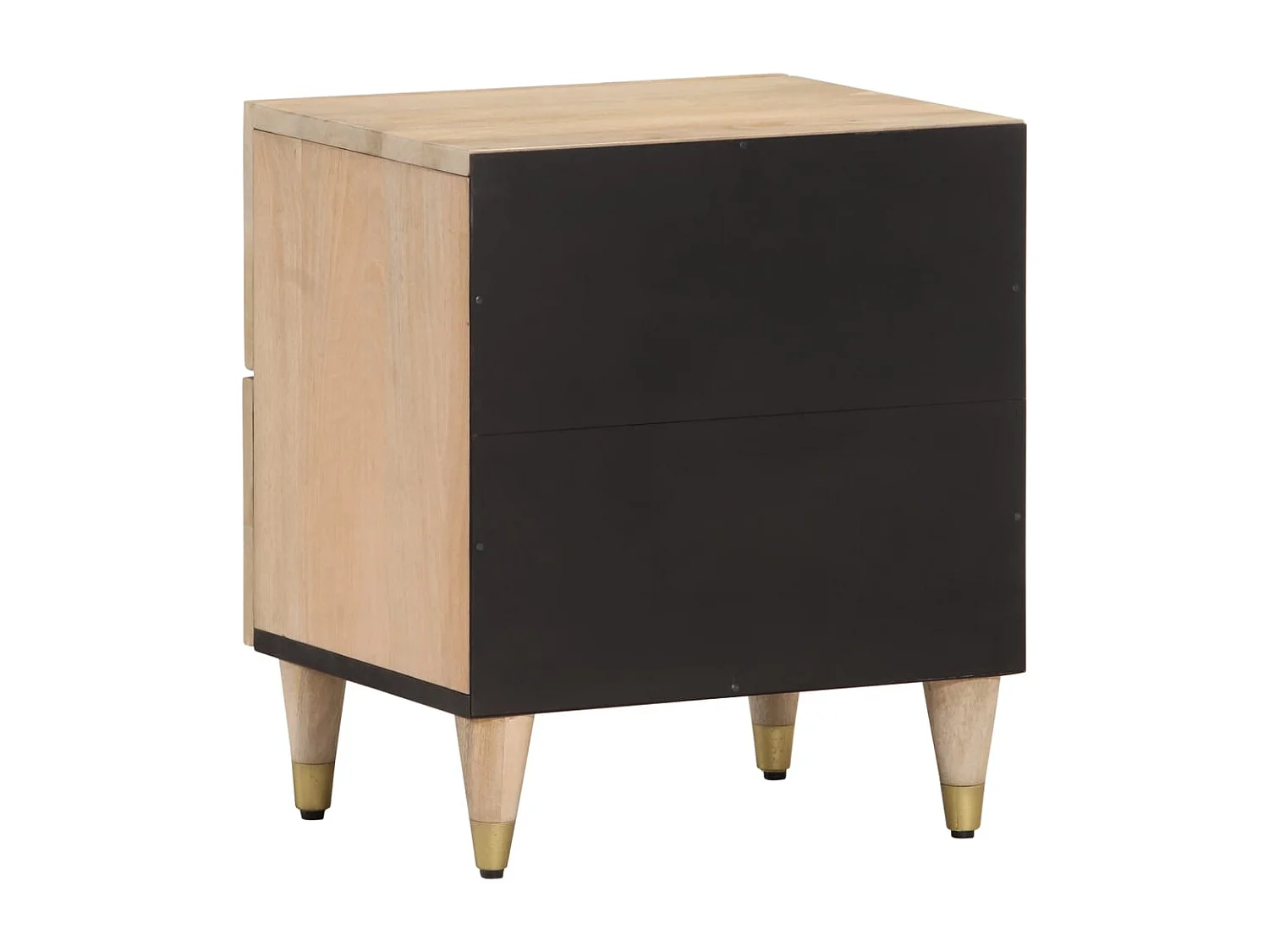 Fryrda  Tables de chevet 2 pcs 40x33x46 cm Bois de manguier solide