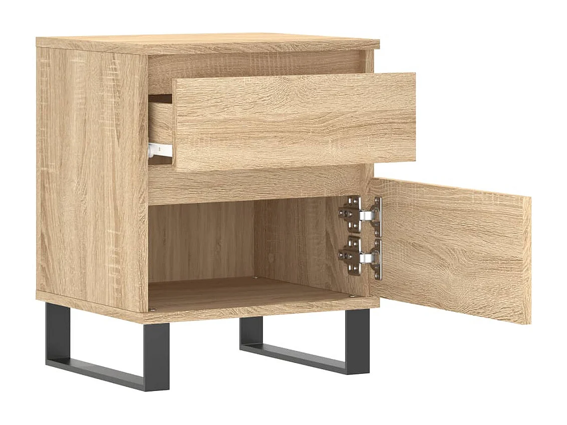 Rinald  Mesitas noche 2 uds madera ingeniería roble Sonoma 40x35x50 cm