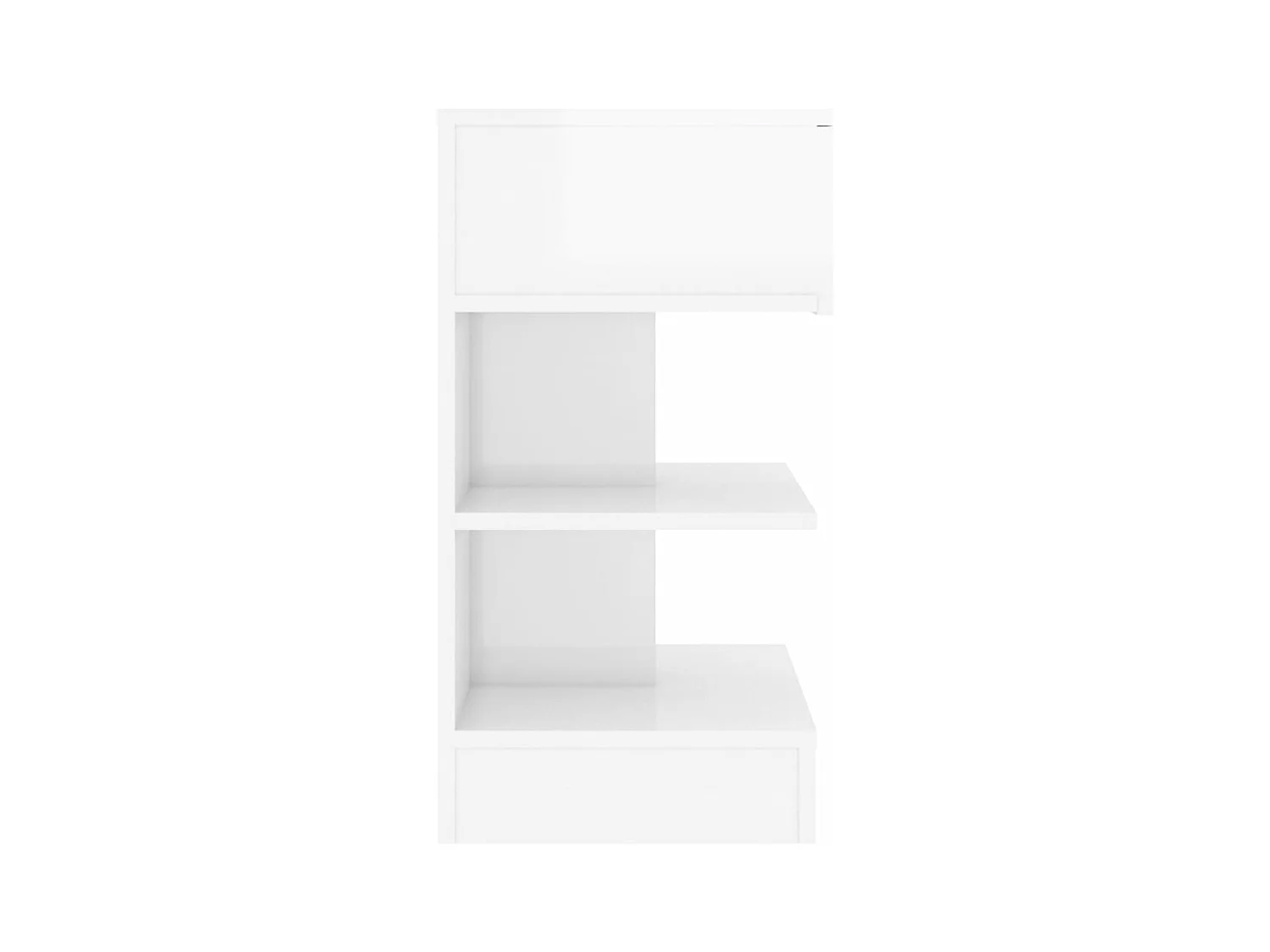 Beverly Hills  Tables de chevet 2 pcs Blanc brillant 40x35x65 cm