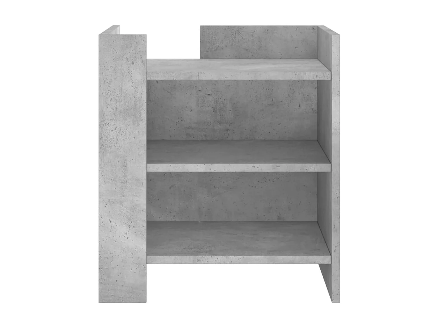 Sophie-Alix  Table de chevet gris béton 45x50x50 cm bois d'ingénierie