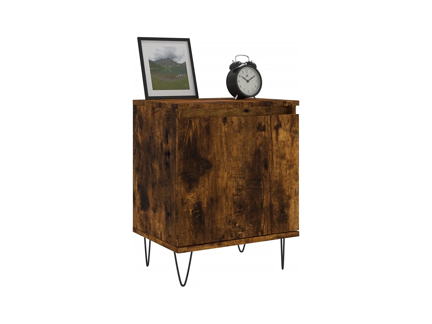 Bordentown  Nachtkastje 40x30x50 cm bewerkt hout gerookt eikenkleurig