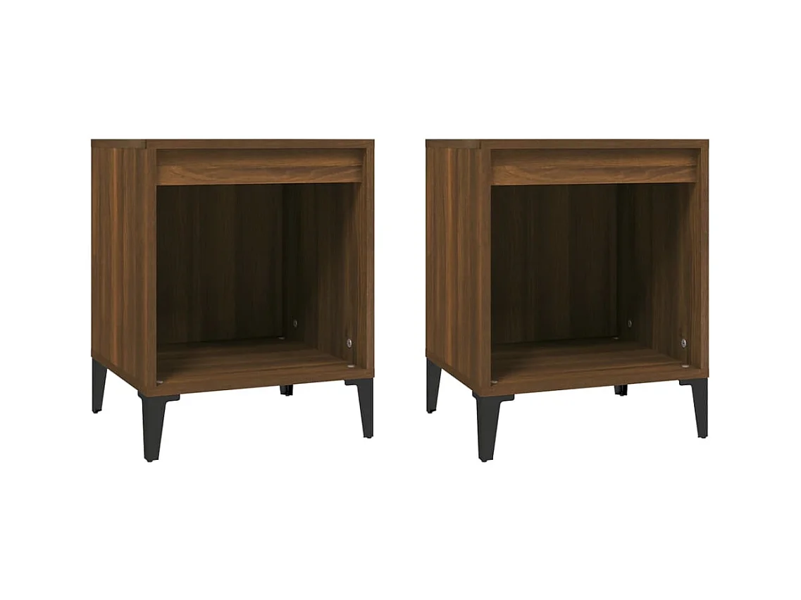 Hartford  Tables de chevet 2 pcs Chêne marron 40x35x50 cm