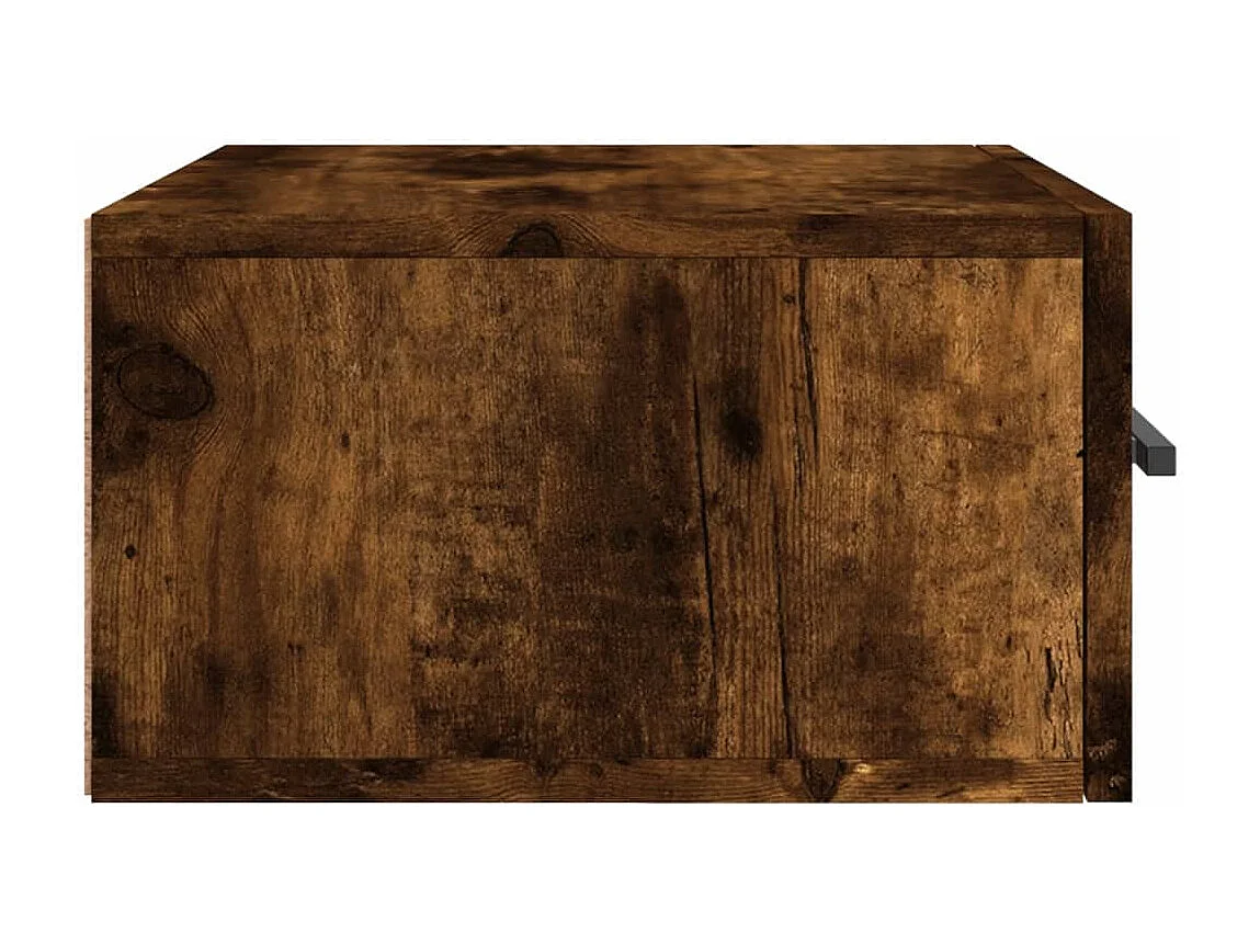 Evelyn Marie  Mesitas de noche de pared 2 uds color roble ahumado 35x35x20 cm