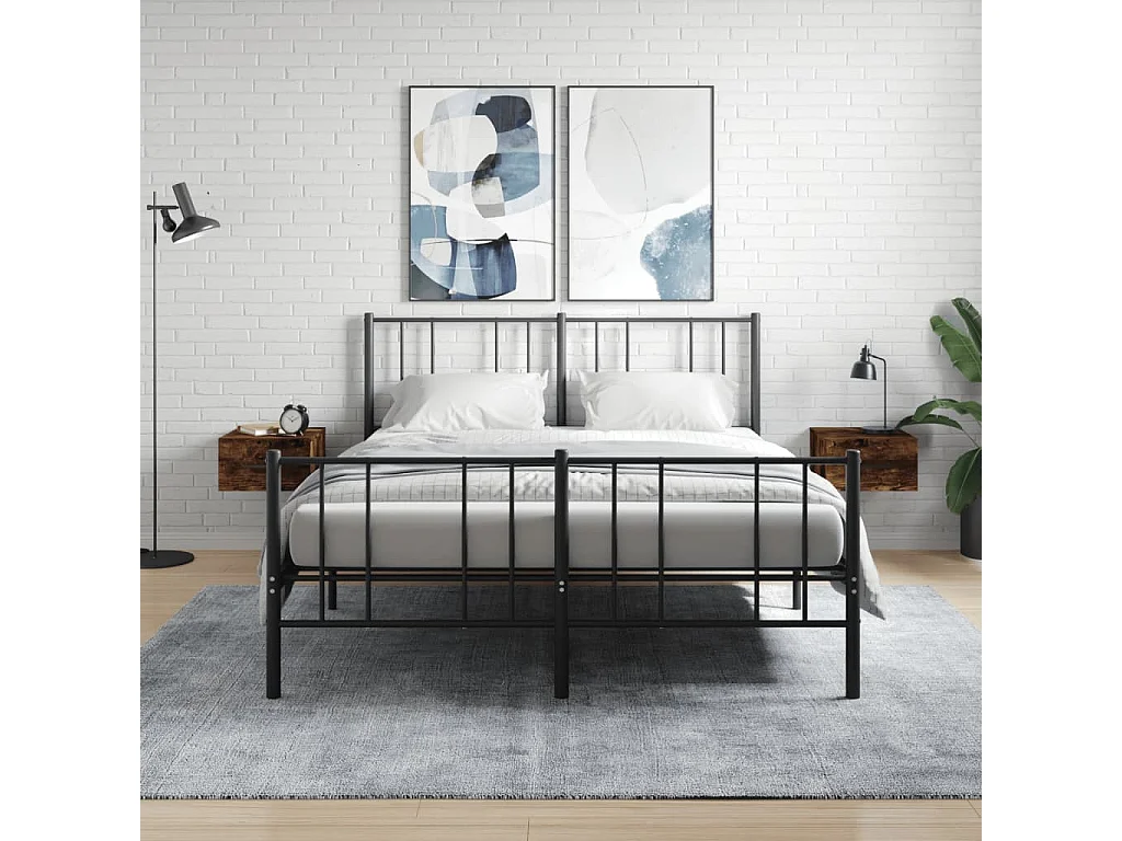 Evelyn Marie  Nachtkastjes 2 st wandgemonteerd 35x35x20 cm gerookt eikenkleur