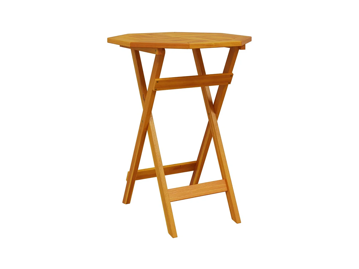 Greet  Table pliable de jardin Ø60x75 cm bois d'acacia massif