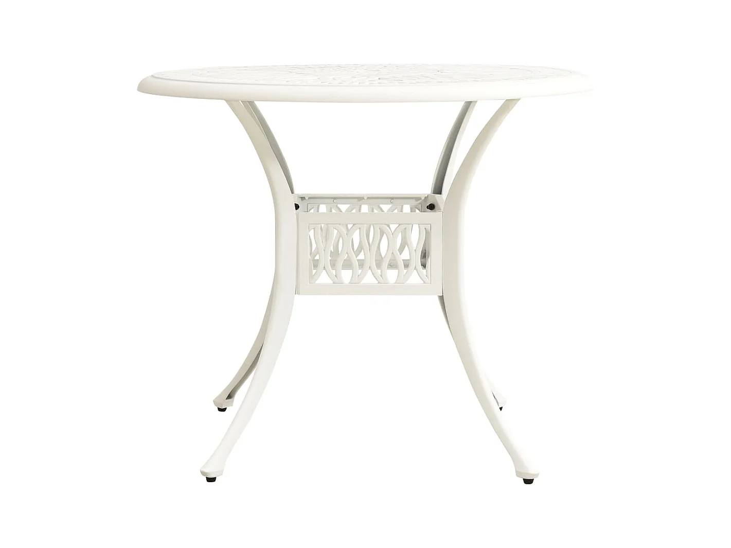 Karlstad  Table de jardin Blanc 90x90x74 cm Aluminium coulé