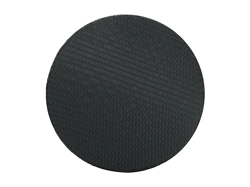 François-Baptiste  Gartentisch Schwarz 75,5x106 cm Poly Rattan