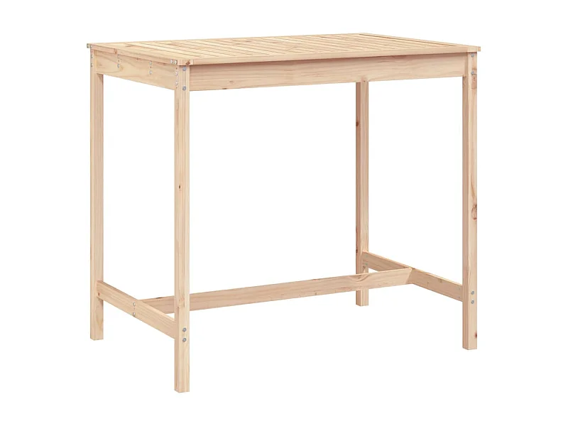 Sibrand  Tavolo da Giardino 121x82,5x110 cm in Legno Massello di Pino