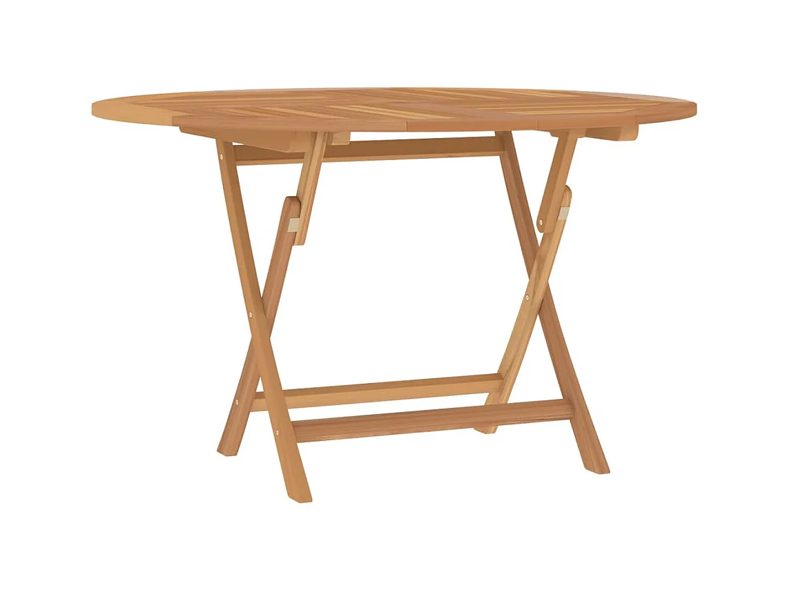 Abelino  Table pliable de jardin Ø 110x75 cm bois massif de teck