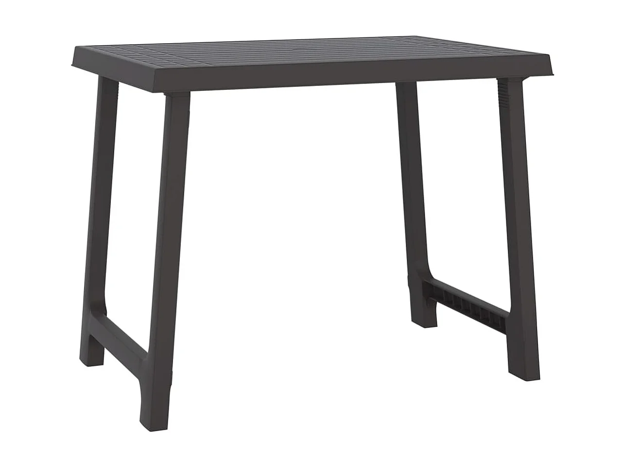 Prolenta Premium -  Table de camping anthracite 79x56x64 cm PP aspect de bois