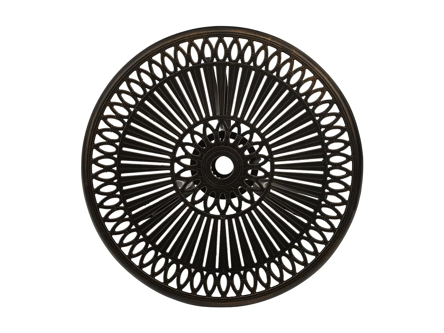 Lysve  Mesa de jardín aluminio fundido color bronce 62x62x65 cm